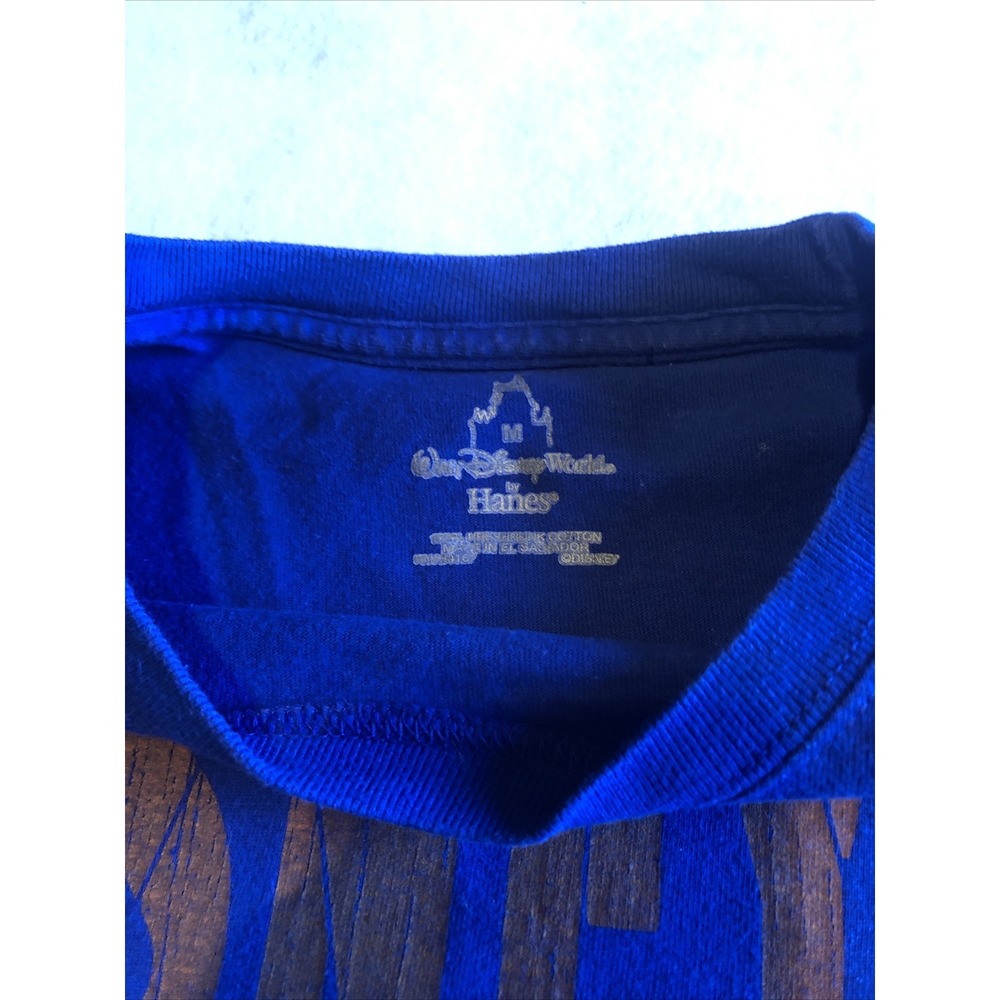 Walt Disney World Tshirt‎ Mickey Mouse Medium Blue Orange Rare Unique Hanes - Picture 6 of 12